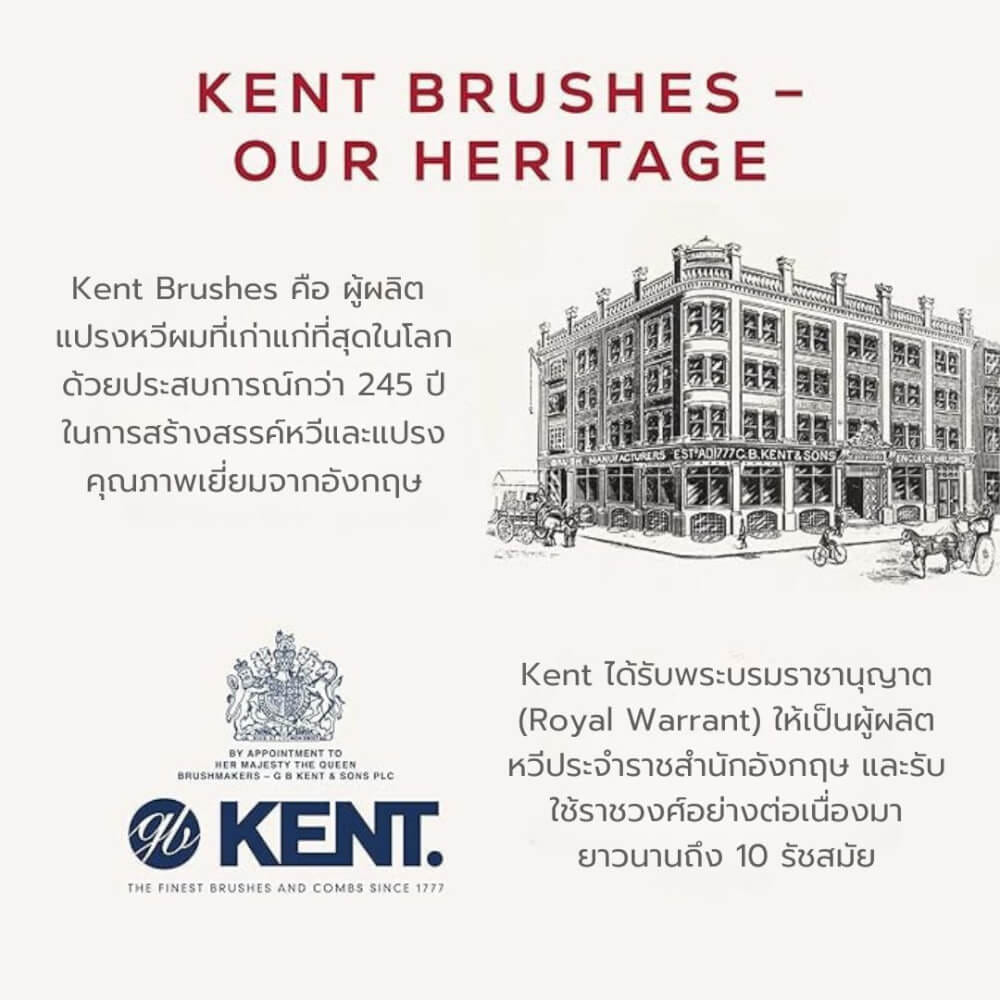 หวีพก KENT รุ่น R7T &ndash; แฮนด์เมด ขนาด 130มิล ซี่ถี่และซี่ห่าง สำหรับทุกสภาพผม